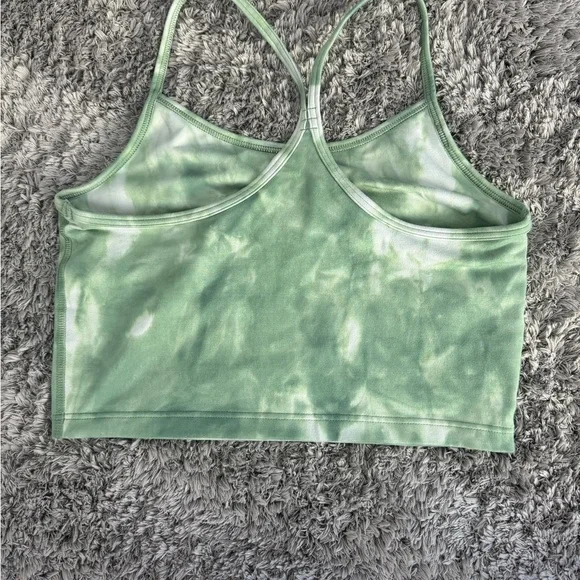 Aerie Green Tie-Dye Halter Crop Top - Picture 3 of 5